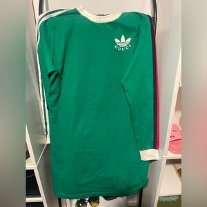 New Gucci Adidas Dress Green